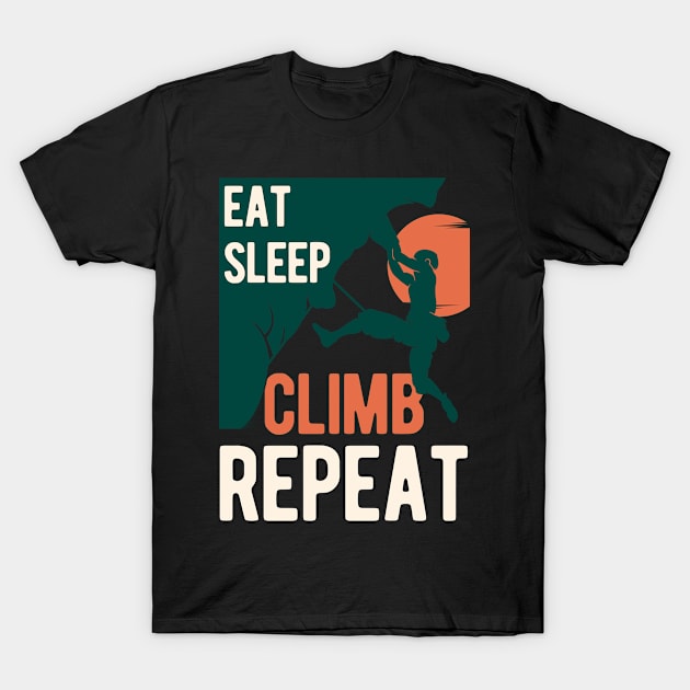 Funny Rock Climbing T-Shirt by TheVintageChaosCo.